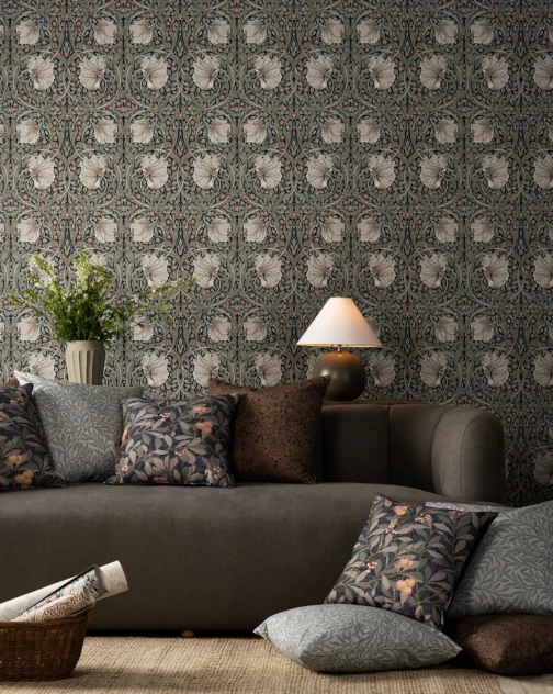 Morris & Co. x McGee & Co. Pimpernel Ink Wallpaper